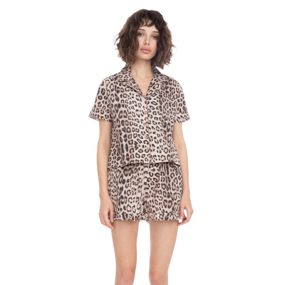 🆕Generation Love Juliet’s Leopard Animal Print Pajama Set Cotton Summer PJ’s - Picture 3 of 10